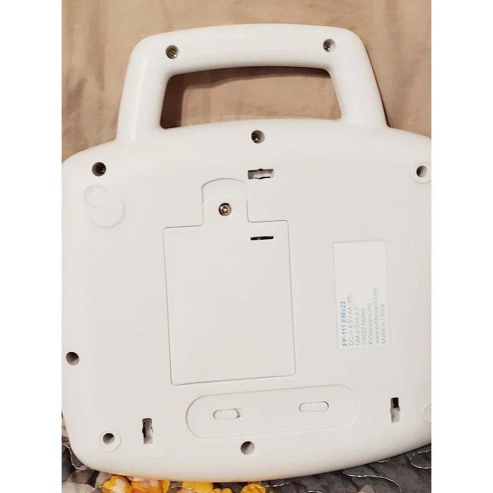Fisher Price Musical Record Player Toy White Blue Elephant Animal